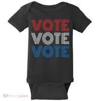 Vote Vote Vote Red White Blue Retro Election  Baby Bodysuit thumb 0