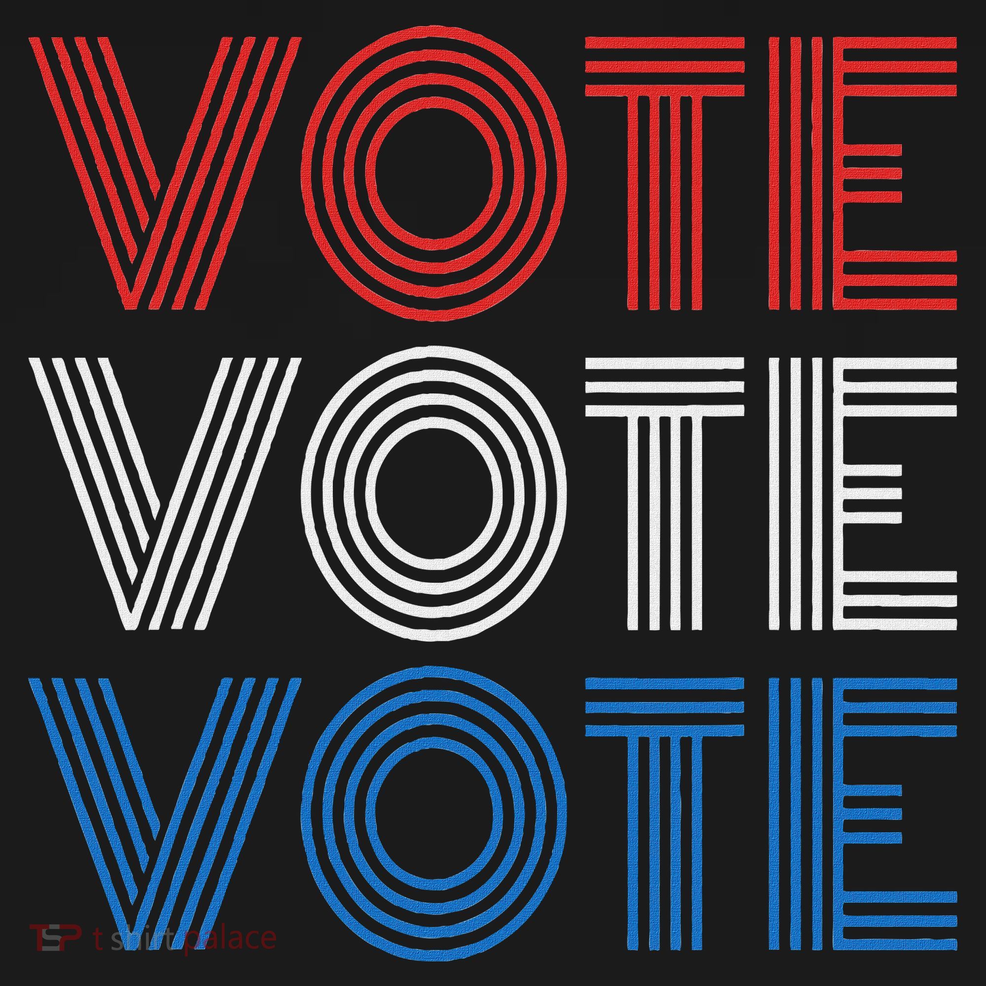 Vote Vote Vote Red White Blue Retro Election  Tall Hoodie