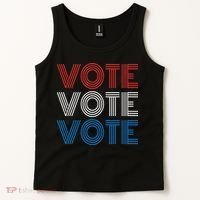 Vote Vote Vote Red White Blue Retro Election  Tank Top thumb 2