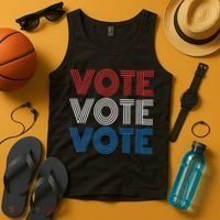 Vote Vote Vote Red White Blue Retro Election  Tank Top thumb 4