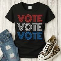 Vote Vote Vote Red White Blue Retro Election  Women's T-Shirt thumb 3