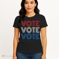 Vote Vote Vote Red White Blue Retro Election  Women's T-Shirt thumb 4
