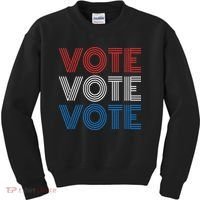 Vote Vote Vote Red White Blue Retro Election  Kids Sweatshirt thumb 0