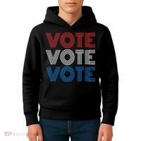 Vote Vote Vote Red White Blue Retro Election  Kids Hoodie thumb 4