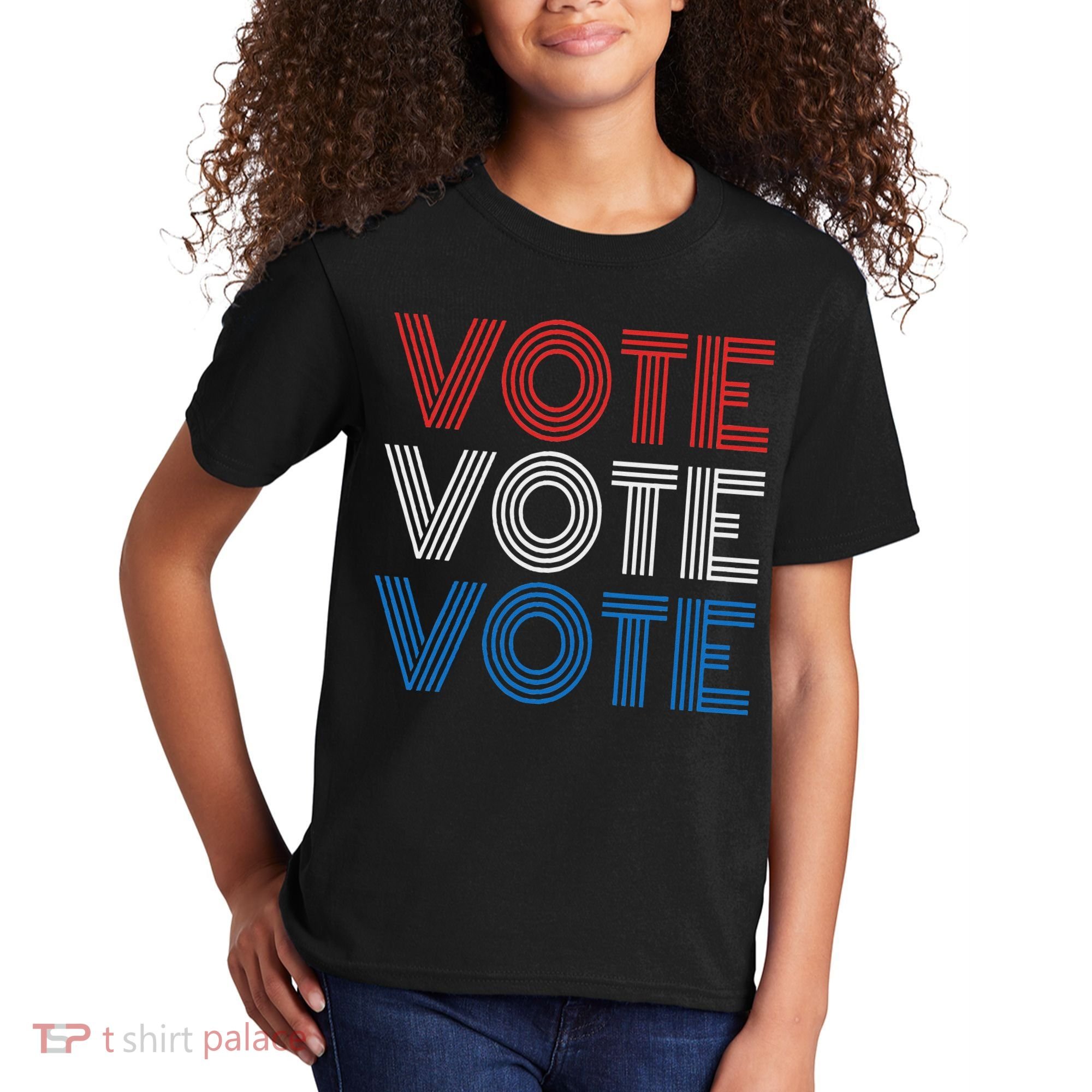 Vote Vote Vote Red White Blue Retro Election  Kids T-Shirt