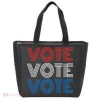 Vote Vote Vote Red White Blue Retro Election  Tote Bag thumb 0