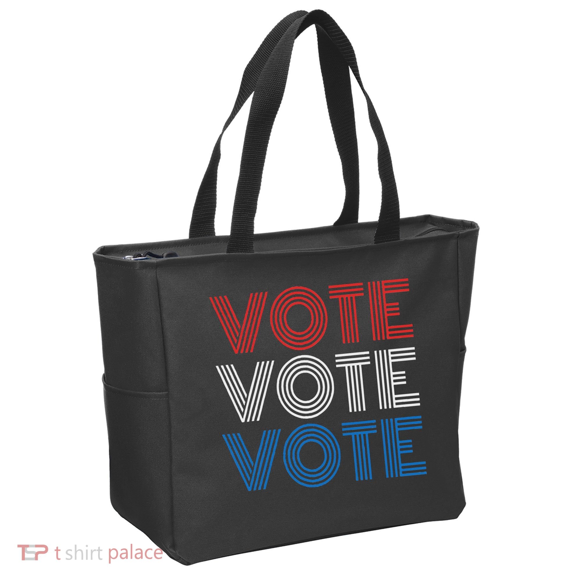 Vote Vote Vote Red White Blue Retro Election  Tote Bag