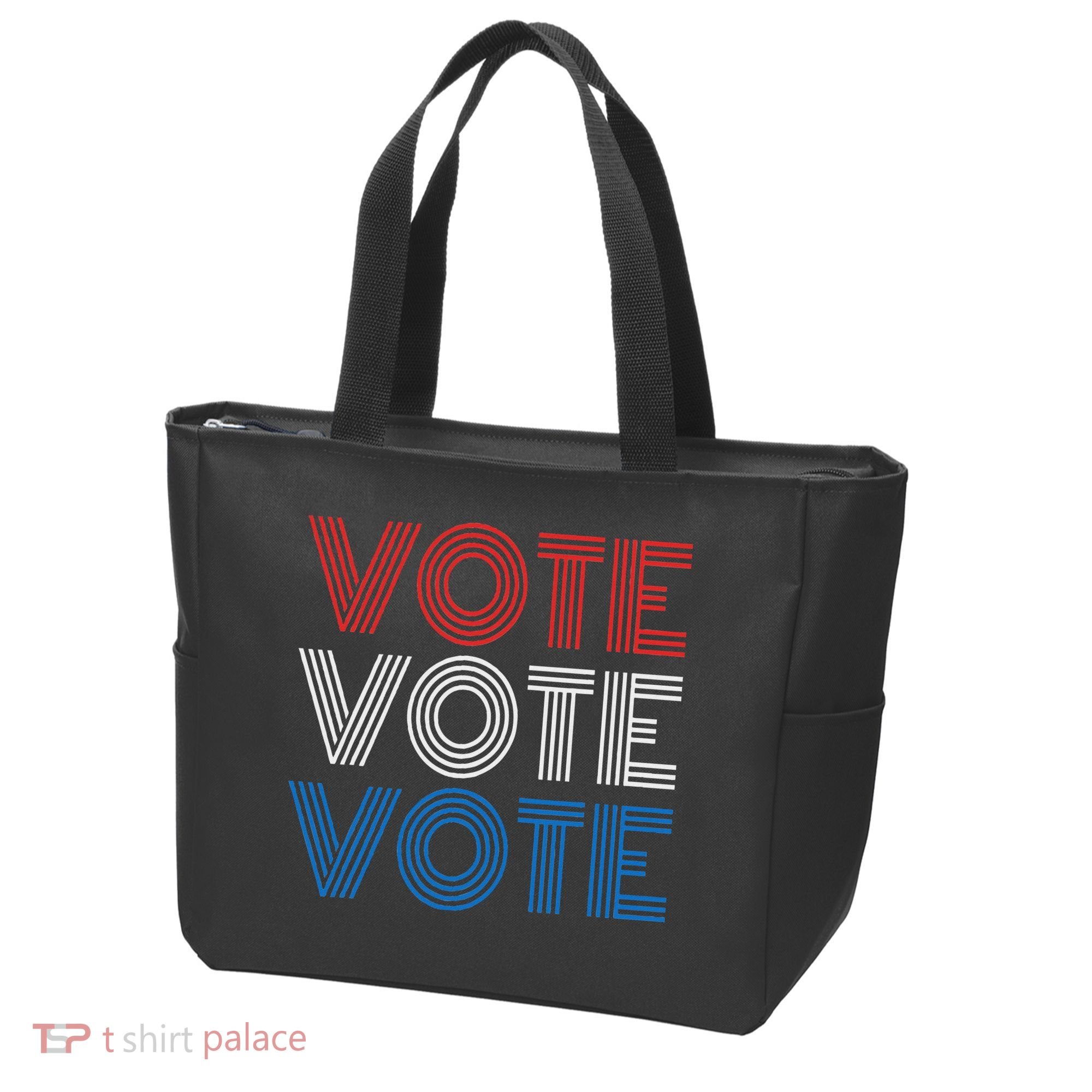 Vote Vote Vote Red White Blue Retro Election  Tote Bag