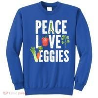 Vegan Vegetarian Veganism Vegetable Lover Peace Love Veggies Great Gift Sweatshirt thumb 0