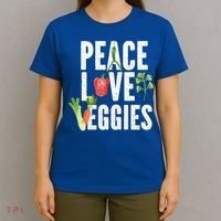 Vegan Vegetarian Veganism Vegetable Lover Peace Love Veggies Great Gift T-Shirt thumb 4
