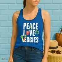 Vegan Vegetarian Veganism Vegetable Lover Peace Love Veggies Great Gift Women's Tank Top thumb 2
