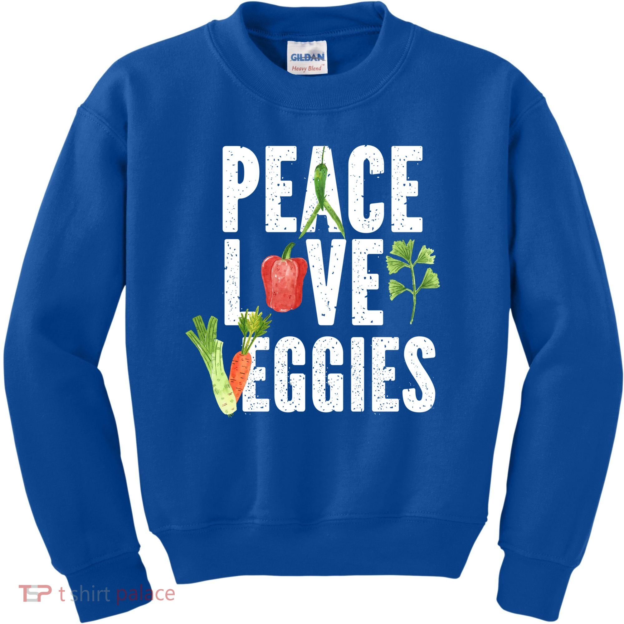 Vegan Vegetarian Veganism Vegetable Lover Peace Love Veggies Great Gift Kids Sweatshirt