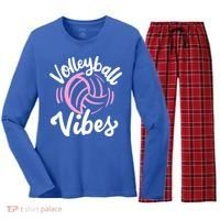 Volleyball Vibes Women's Long Sleeve Flannel Pajama Set  thumb 0