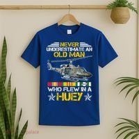 Vietnam Veteran Vet Uhfunny Gift1 Huey Helicopter Gift T-Shirt thumb 2