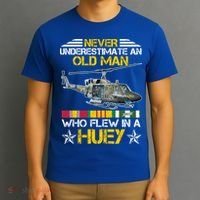 Vietnam Veteran Vet Uhfunny Gift1 Huey Helicopter Gift T-Shirt thumb 3