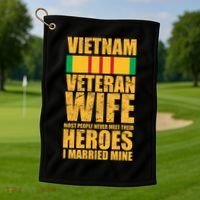 Vietnam Veteran Wife Golf Towel thumb 1