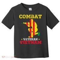 Vietnam Veteran With US Flag With Combat Boots Patriotic Toddler T-Shirt thumb 0