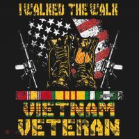 Vietnam Veteran With US Flag With Combat Boots Patriotic Coaster thumb 2