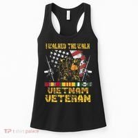Vietnam Veteran With US Flag With Combat Boots Patriotic Women's Tank Top thumb 0