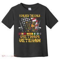 Vietnam Veteran With US Flag With Combat Boots Patriotic Toddler T-Shirt thumb 0