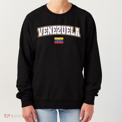 Venezuela Varsity World Flag Weathered Design Gift Women's Sweatshirt
