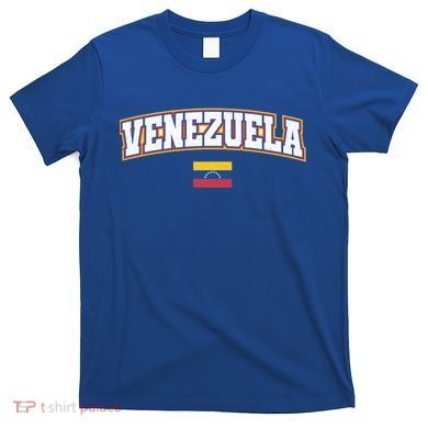 Venezuela Varsity World Flag Weathered Design Gift T-Shirt