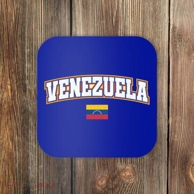 Venezuela Varsity World Flag Weathered Design Gift Coaster