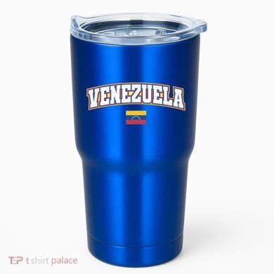 Venezuela Varsity World Flag Weathered Design Gift Tumbler