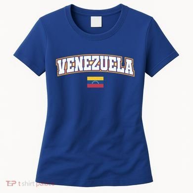 Venezuela Varsity World Flag Weathered Design Gift Women's T-Shirt