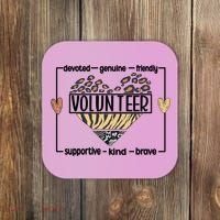 Volunteer Voluntary Worker Volunteering Cool Gift Coaster thumb 0