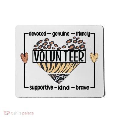Volunteer Voluntary Worker Volunteering Cool Gift Mousepad