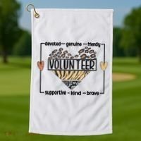 Volunteer Voluntary Worker Volunteering Cool Gift Golf Towel thumb 1