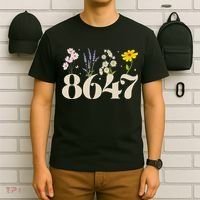 Vintage Wildflower 8647 Subtle Anti Trump Anti 86 47 Saying T-Shirt thumb 6