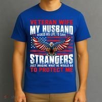 Veteran Wife Army Husband Soldier Saying Cool Military Usa T-Shirt thumb 3