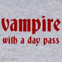 Vampire With A Day Pass. Funny Horror Goth Vampire Women's Sweatshirt thumb 2