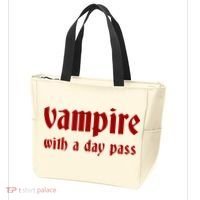 Vampire With A Day Pass. Funny Horror Goth Vampire Tote Bag thumb 3