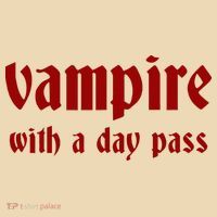 Vampire With A Day Pass. Funny Horror Goth Vampire Tote Bag thumb 4