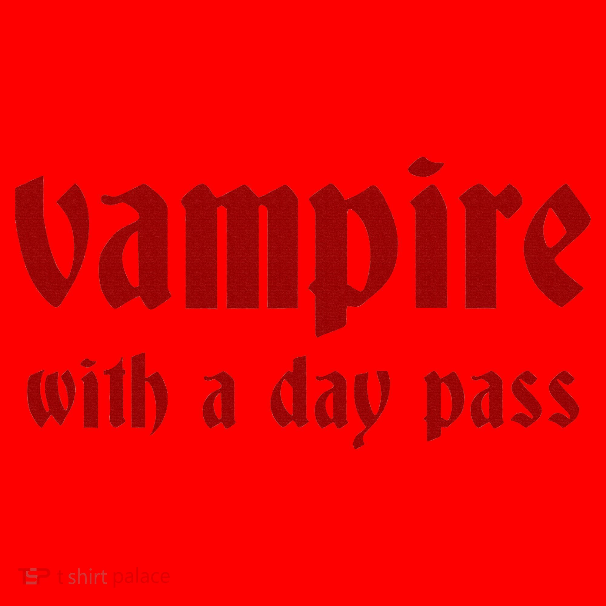Vampire With A Day Pass. Funny Horror Goth Vampire Santa Hat