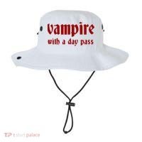 Vampire With A Day Pass. Funny Horror Goth Vampire Bucket Hat thumb 0