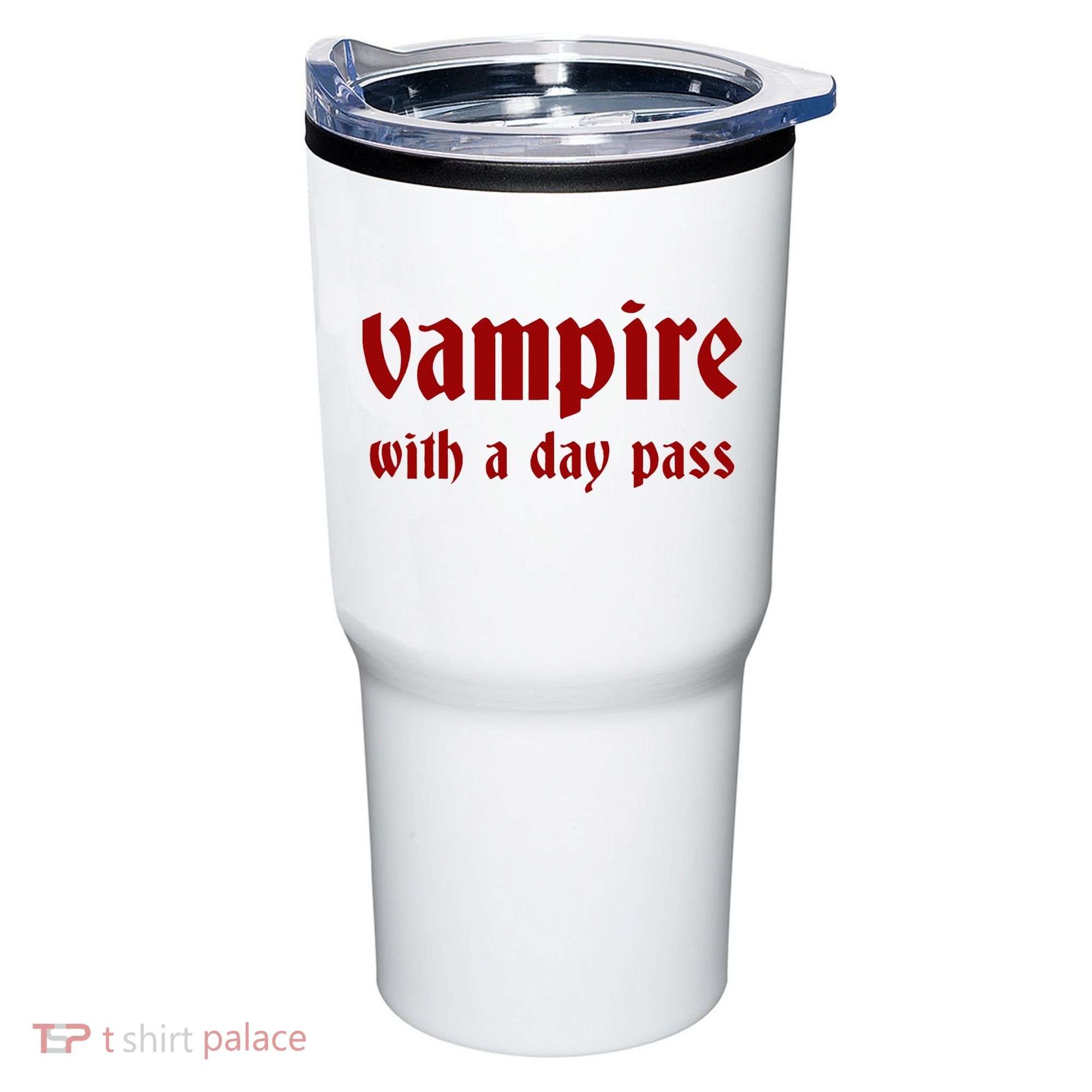 Vampire With A Day Pass. Funny Horror Goth Vampire Tumbler