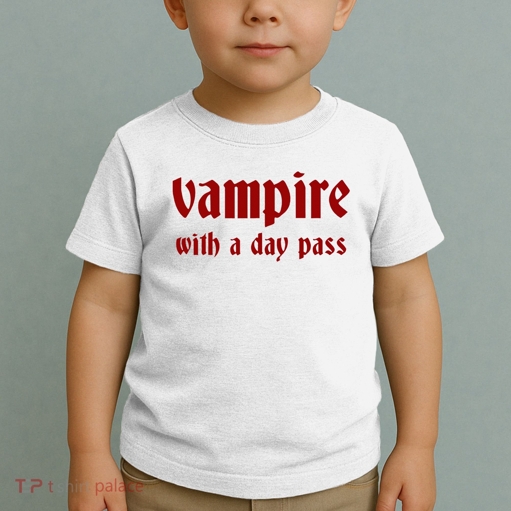 Vampire With A Day Pass. Funny Horror Goth Vampire Toddler T-Shirt