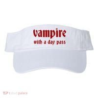 Vampire With A Day Pass. Funny Horror Goth Vampire Visor thumb 0