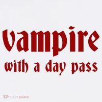 Vampire With A Day Pass. Funny Horror Goth Vampire Kids Hoodie thumb 5