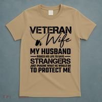 Veteran Wife Army Husband Soldier Saying Cool Military T-Shirt thumb 5