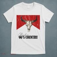 Vintage Western Bull Skull Raised On 90s Country Music T-Shirt thumb 5