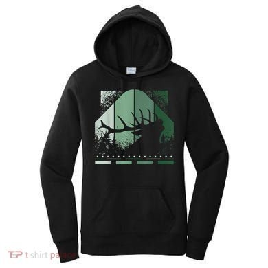 Vintage Whitetail Buck Deer Hunting Women's Hoodie