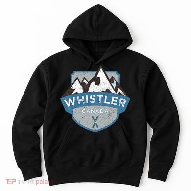 Vintage Whistler Canada Illustration Hoodie