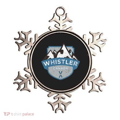 Vintage Whistler Canada Illustration Ornament