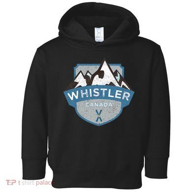 Vintage Whistler Canada Illustration Toddler Hoodie