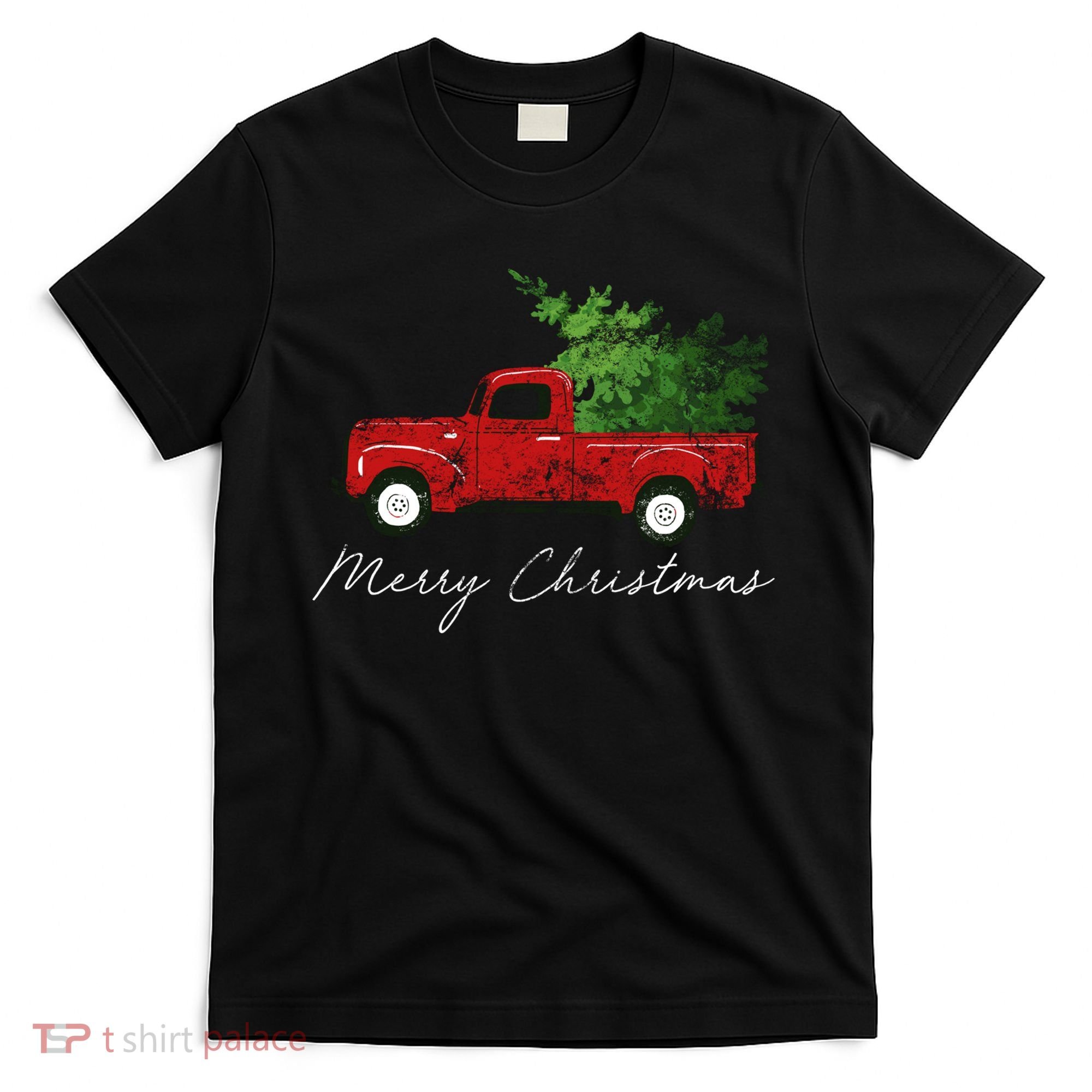 Vintage Wagon Christmas Truck T-Shirt